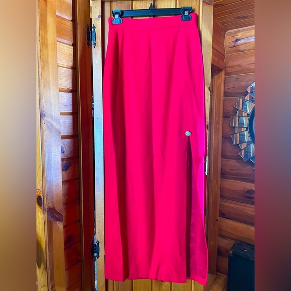 Source Unknown Red Maxi Pencil Skirt for Night Out - Picture 1 of 7